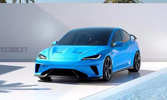 2024 Repair Tesla Body Kit Carbon Fiber Model 3 Spoiler Robot Style Front And Rear Bumper