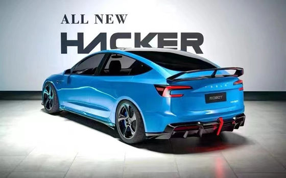 2024 Repair Tesla Body Kit Carbon Fiber Model 3 Spoiler Robot Style Front And Rear Bumper