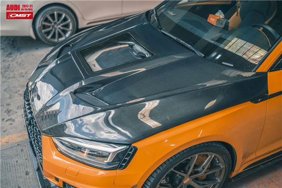 Auto Parts for Audi A5 S5 RS5 Carbon Fiber Hood A5 S5 RS5 Upgraded Transparent Style Hood Engine Hatch