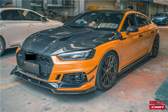 Auto Parts for Audi A5 S5 RS5 Carbon Fiber Hood A5 S5 RS5 Upgraded Transparent Style Hood Engine Hatch