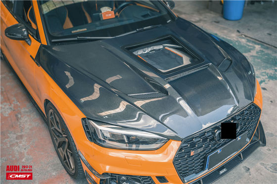 Auto Parts for Audi A5 S5 RS5 Carbon Fiber Hood A5 S5 RS5 Upgraded Transparent Style Hood Engine Hatch