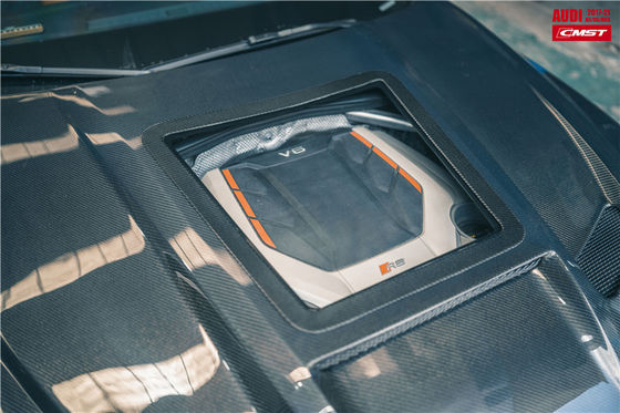 Auto Parts for Audi A5 S5 RS5 Carbon Fiber Hood A5 S5 RS5 Upgraded Transparent Style Hood Engine Hatch