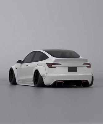 2020- Tesla Body Kit Resin Fiber LB Style Tesla Model 3 Spoiler Front Lip Diffuser
