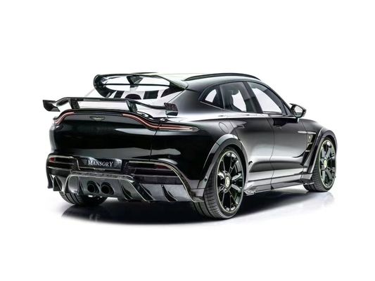 Bright Black Aston Martin Body Kit DBX MSY Style Carbon Fiber Spoiler Wing