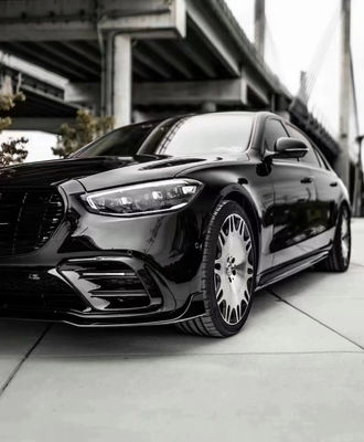 For Mercedes S-Class W223 S400 S450  Carbon Fiber Body Kit W223 Maybach Upgraded BUS Style Front Shovel Diffuser Spoiler