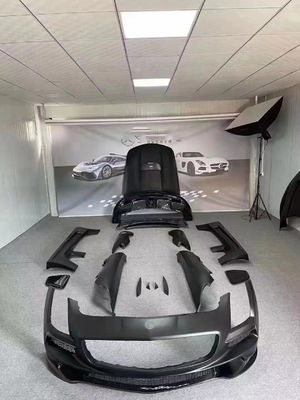 For Mercedes SLS R197 Carbon Fiber Body Kit SLS Upgrades Black Series Style Front and Rear Bumper Spoiler Hood