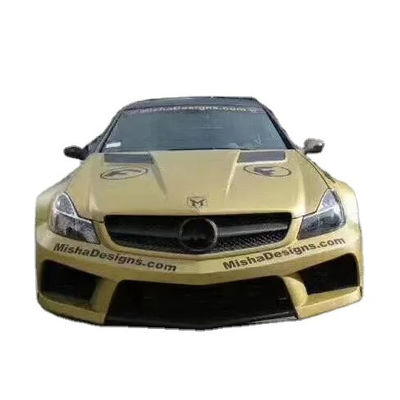 For Mercedes SL R230 Widebody Kit SL R230 Upgraded Misha Style Front and Rear Bumper Spoiler Widebody Kit
