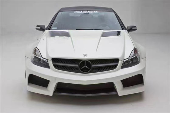 For Mercedes SL R230 Widebody Kit SL R230 Upgraded Misha Style Front and Rear Bumper Spoiler Widebody Kit