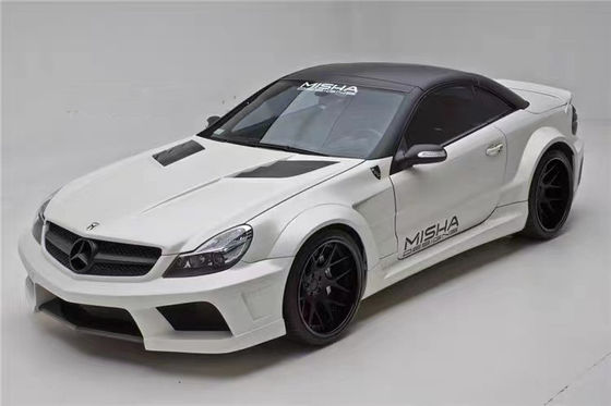 For Mercedes SL R230 Widebody Kit SL R230 Upgraded Misha Style Front and Rear Bumper Spoiler Widebody Kit