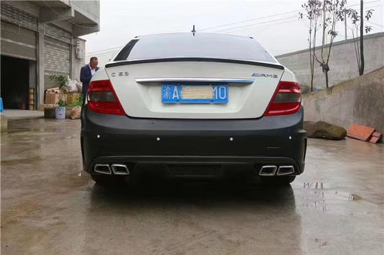 For Mercedes W204 C63 Body Kit W204 Upgraded Black Series Style Front and Rear Bumper Hood Widebody Kit