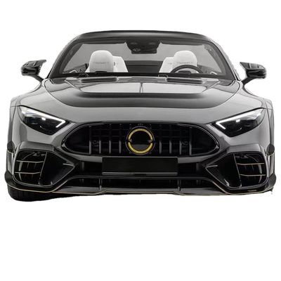for Mercedes SL63 Carbon Fiber Body Kit SL63 Upgraded MSY style carbon fiber front lip diffuser Spoiler widebody kit