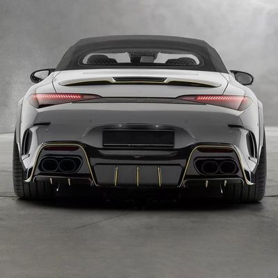 for Mercedes SL63 Carbon Fiber Body Kit SL63 Upgraded MSY style carbon fiber front lip diffuser Spoiler widebody kit