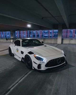 For Mercedes AMG GT Carbon Fiber Widebody Kit AMG GT Upgraded CBE Style Front Lip Diffuser Spoiler Widebody Kit