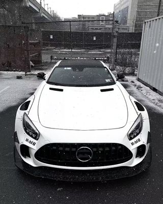 For Mercedes AMG GT Carbon Fiber Widebody Kit AMG GT Upgraded CBE Style Front Lip Diffuser Spoiler Widebody Kit