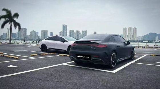 For Mercedes EQE Carbon Fiber Body Kit EQE Upgrade BS Style Carbon Fiber Front Lip Diffuser Spoiler Body Kit